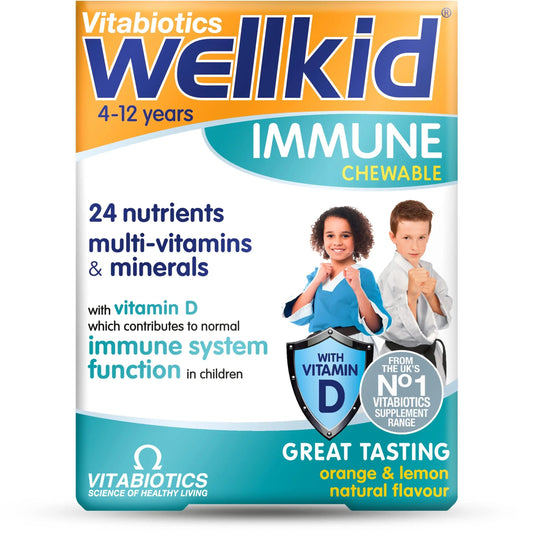 Vitabiotics Wellkid Immune Chewable 30 Tablets Wellkid
