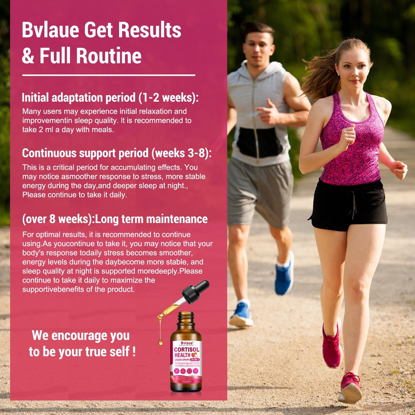 Bvlaue Cortisol Supplements Detox for Women - 20-in-1 Cortisol Reducer,Manager,Lower w/Ashwagandha,Magnesium,L-Theanine,Saffron,Rhodiola for Hormone Balance/Sleep/Stress Relief,Strawberry Flavor BvlaueBuy Supplements Australia