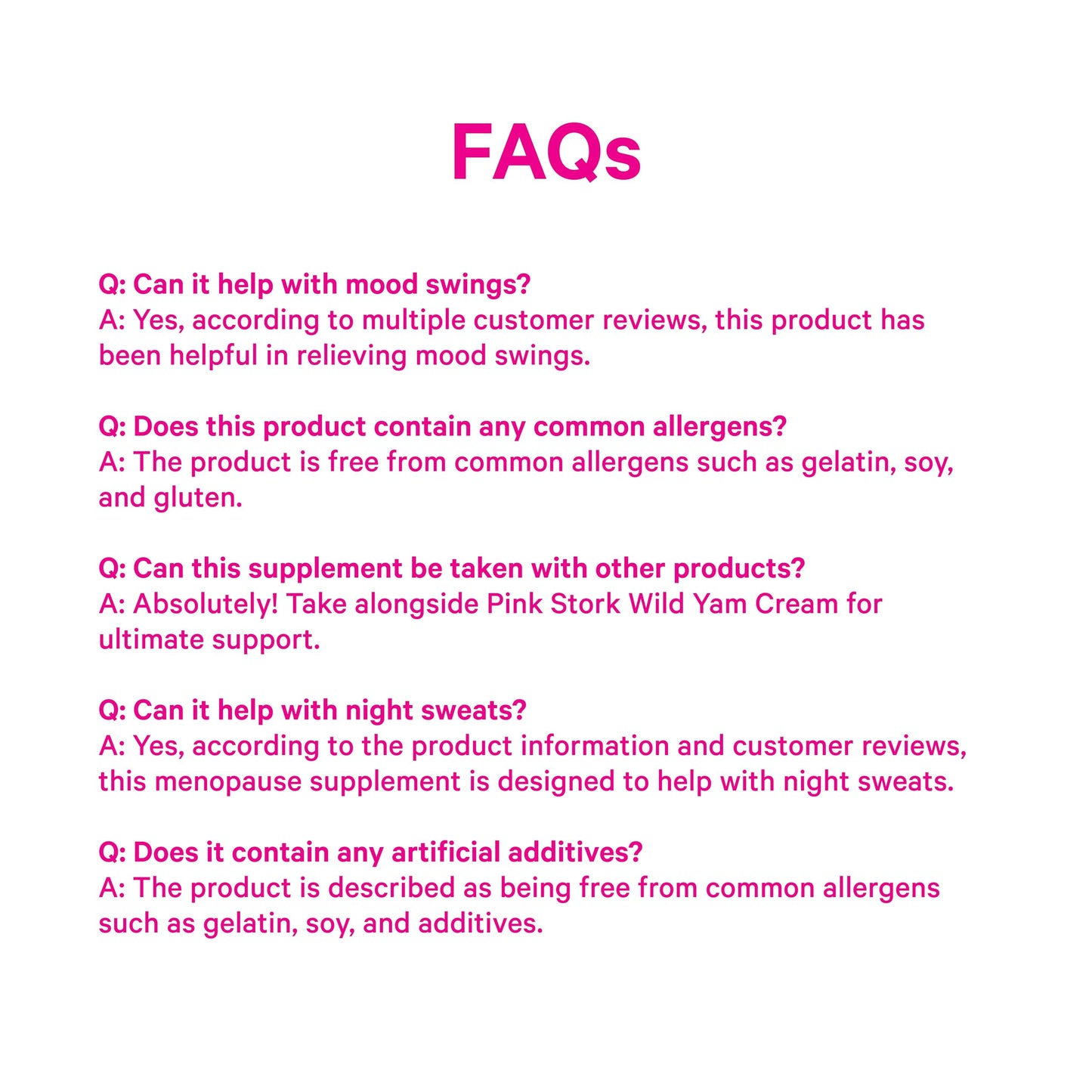 Pink Stork Menopause Support for Women - Hot Flash, Mood, Sleep, Weight, Cortisol & Hormonal Balance - Vegan, Estrogen-Free Perimenopause Relief - Ashwagandha, Maca - 60 Capsules Pink StorkBuy Supplements Australia