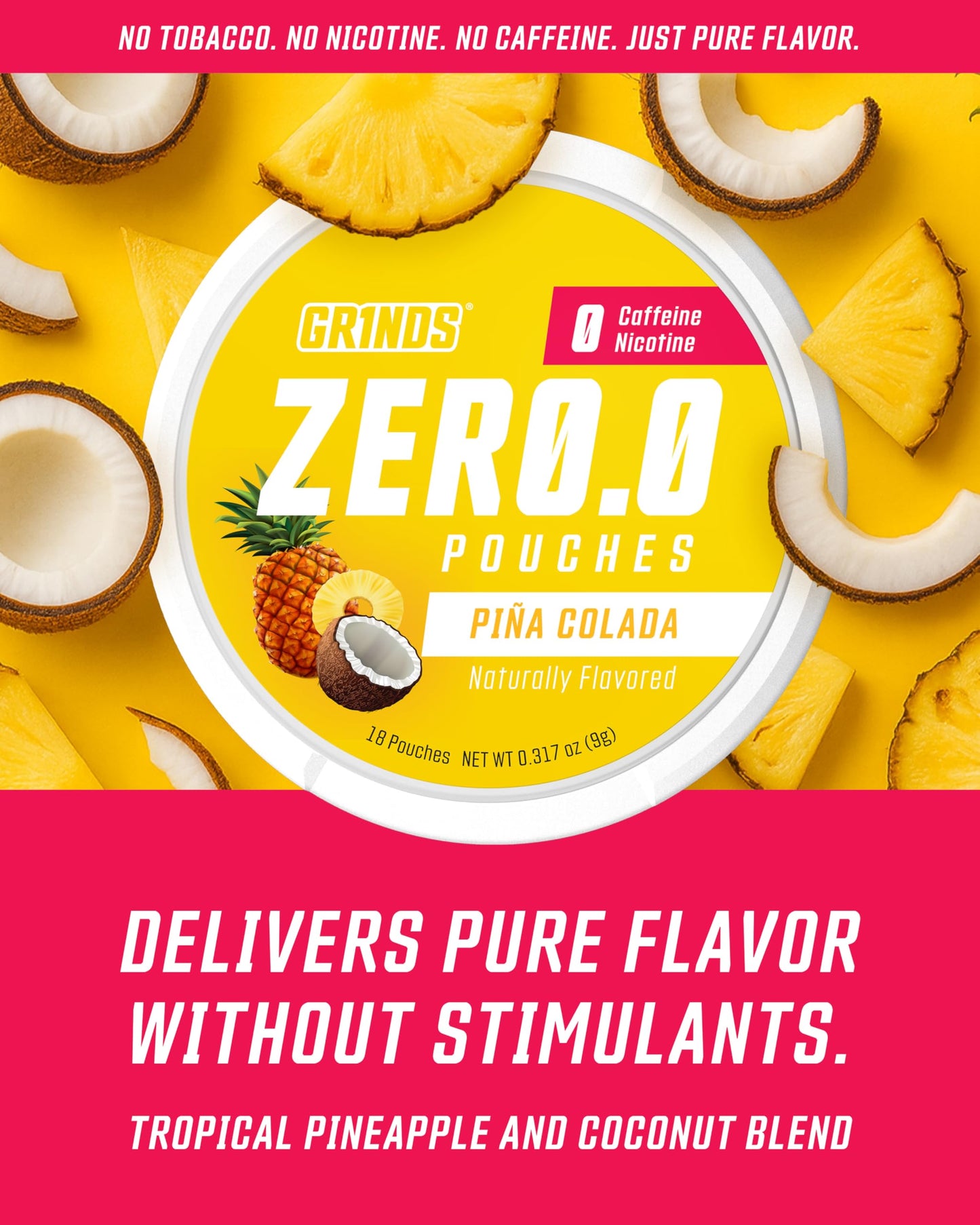 GRINDS Pouches Performance Sampler Pack - Includes Watermelon Energy, Caffeine-Free Piña Colada and Blue Raspberry Nootropic Pouches - Sugar-Free - Zero Calories GRINDSBuy Supplements Australia