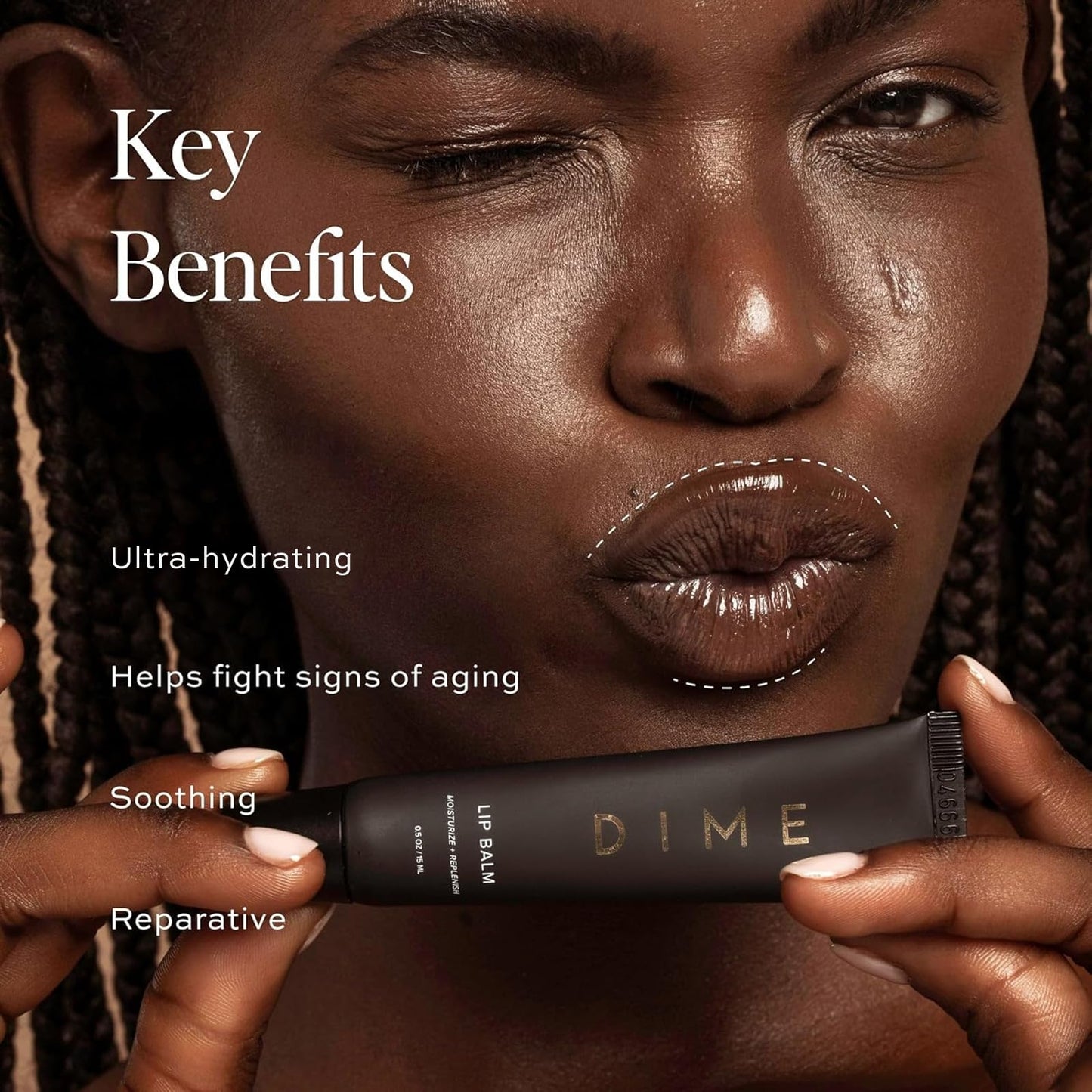 DIME Beauty Lip Balm, Hydrating Lip Balm and Gloss, Vegan & Cruelty-Free, Anti-Aging Lip Care, .5 oz / 15 ml DIMEBuy Supplements Australia