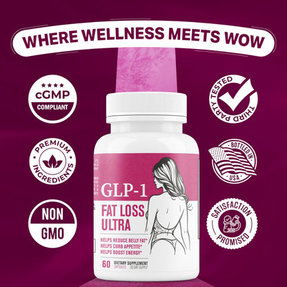 Fat Loss Ultra  Appetite Suppressant &  for Women | Supports Healthy Pathways Associated with  Activity | 3rd Party Tested Supplement - 60 Capsules for Adults