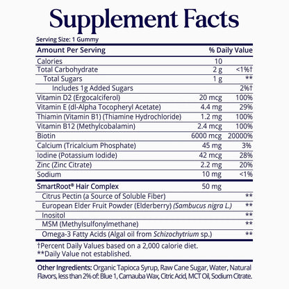 SugarBearPro Hair Vitamin Gummy 3 Month Supply Extra Strength Biotin 6000mcg, Growth for Men & Women, Vegan Vitamin B12 SugarBearHairBuy Supplements Australia