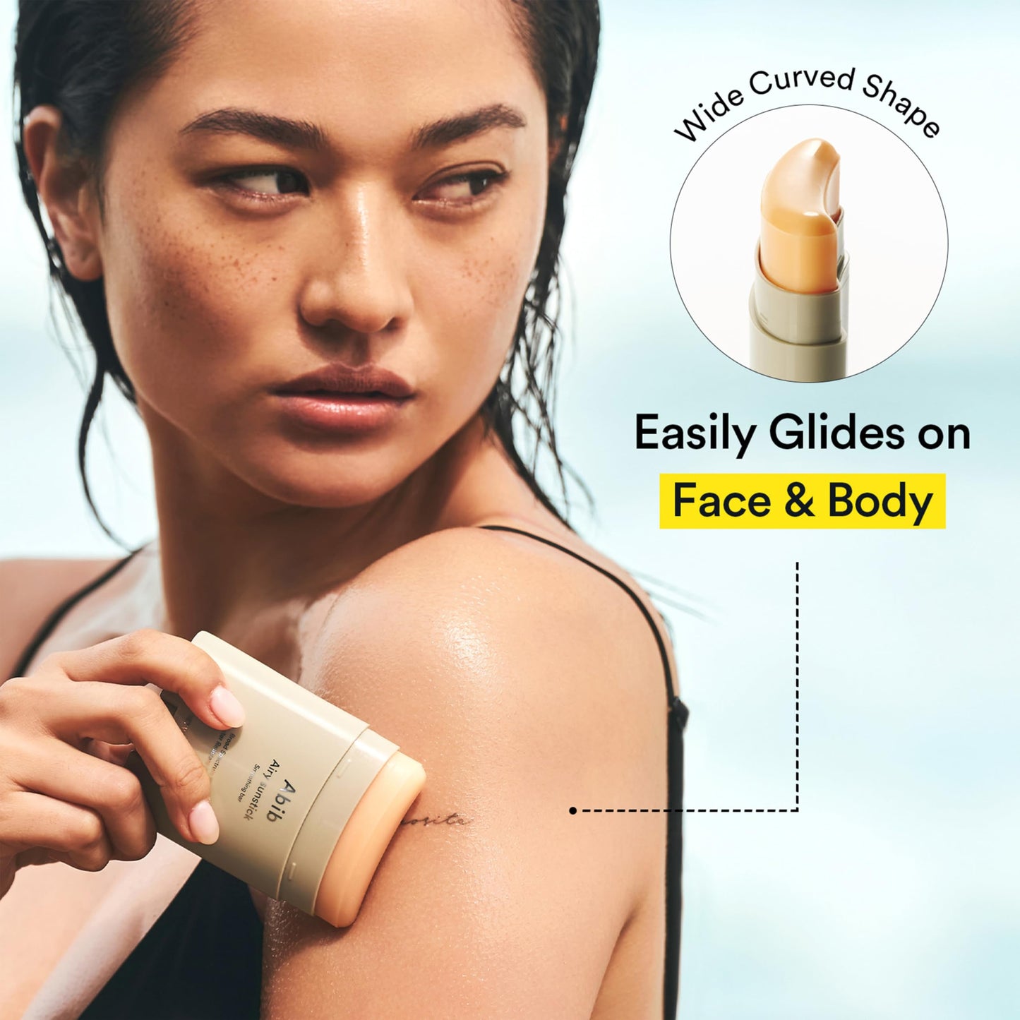 Abib Airy Sunstick Protection Bar SPF50+ Broad Spectrum, Semi-Matte Sunscreen Stick for Oily & Combination Skin
