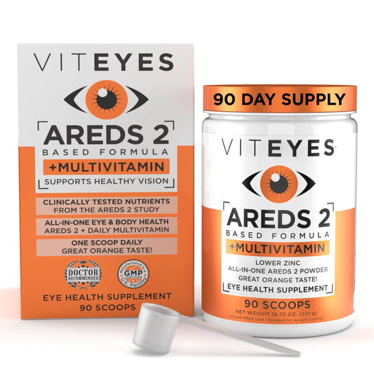 Viteyes AREDS 2 Powder + Multivitamin All-in-One, Macular Protection, Alternative to AREDS 2 chewables, No Pills, Lutein & Zeaxanthin Viteyes