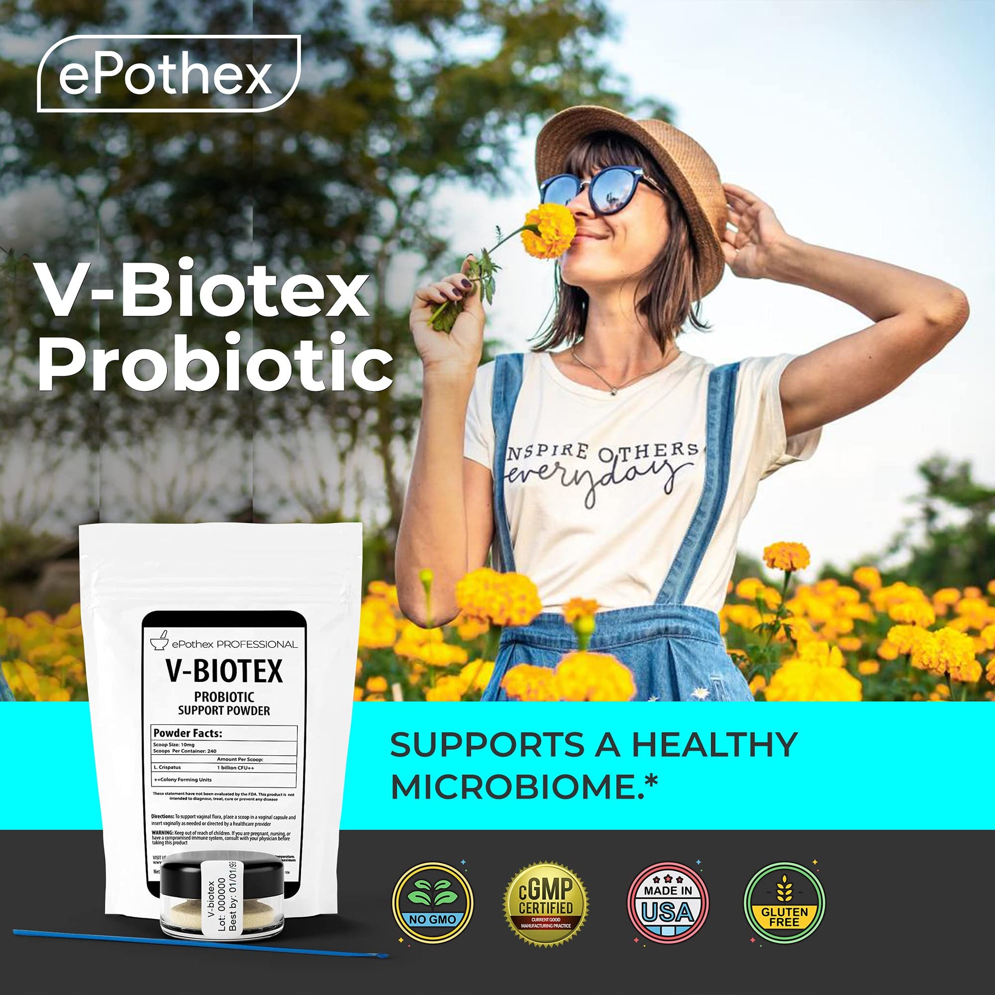 EPOTHEX V-Biotex - Pure L. Crispatus Probiotic Powder | Vaginal Probiotic | Promotes Vaginal & Urinary Health EPOTHEXBuy Supplements Australia