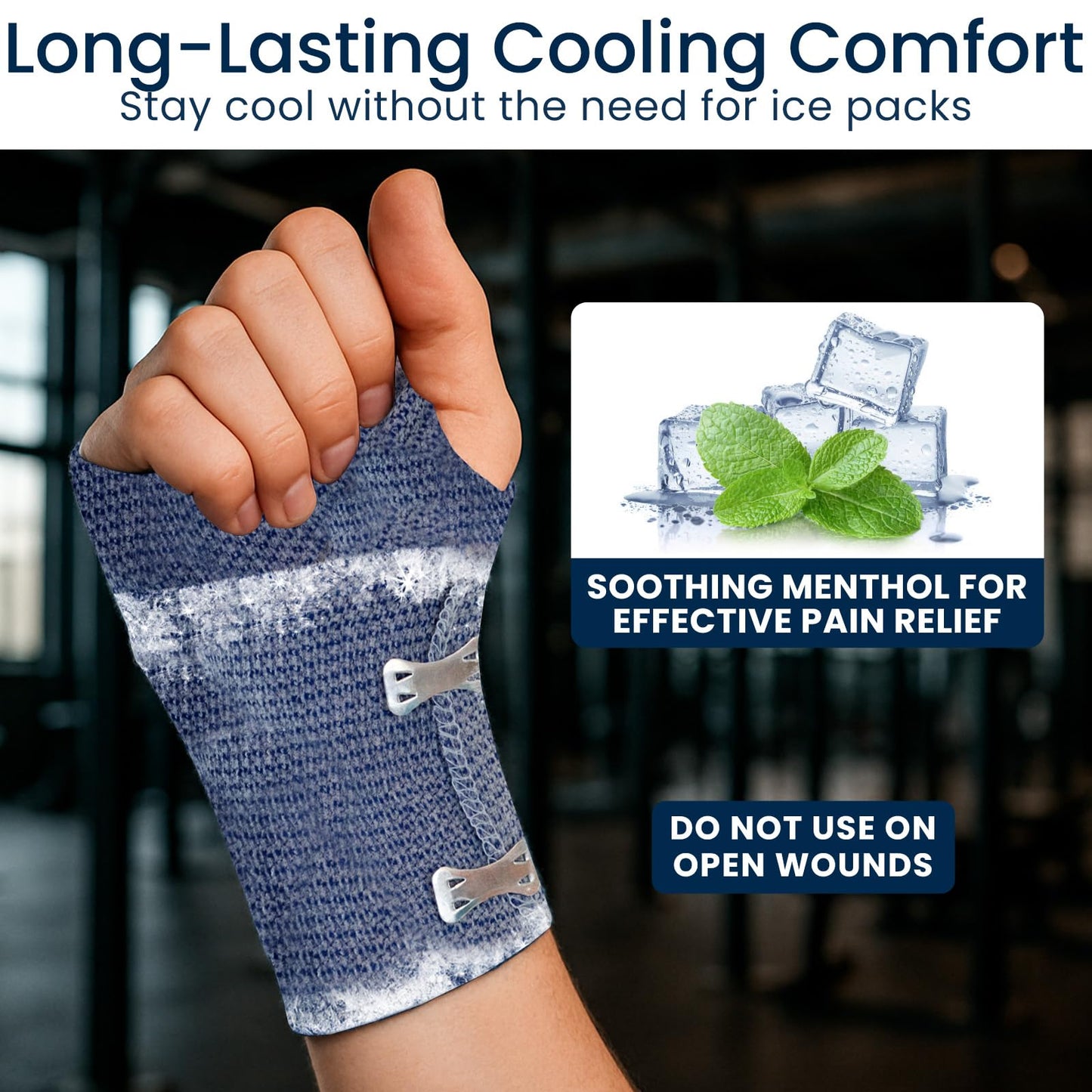 Dr Pat's Ice Tape - Cooling Bandage Wrap Athletic Tape - Compression Instant Cold Compress Wrap with Menthol - Elastic, Athletic for Sore Muscles, Pain Relief Now, Swelling, Recovery, Sports Dr. Pat's buy supplements Au