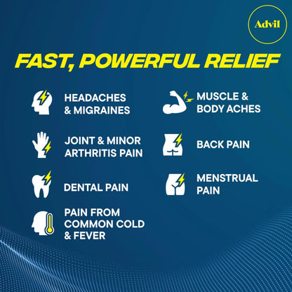 Advil Ibuprofen Coated Caplets Pain Reliever and Fever Reducer 200 Milligram 24Ct AdvilBuy Supplements Australia