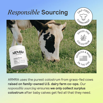ARMRA Colostrum™ Premium Powder, Grass Fed, Gut Health Bloating Immunity Skin & Hair, Contains 400+ Bioactive Nutrients, Keto, Gluten & Fat Free (Blood Orange Bundle | 90 Servings) ARMRABuy Supplements Australia
