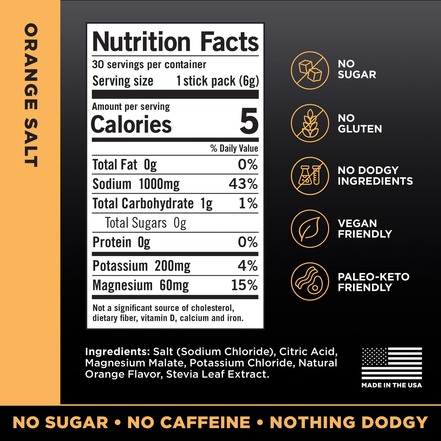 LMNT Zero Sugar Electrolytes - Orange Salt | Drink Mix | 30-Count Drink LMNTBuy Supplements Australia