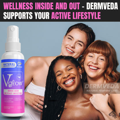 Dermveda Boric Acid BV Relief for Women - Natural Yeast Infection, Odor, Itch Relief Solution DermvedaBuy Supplements Australia