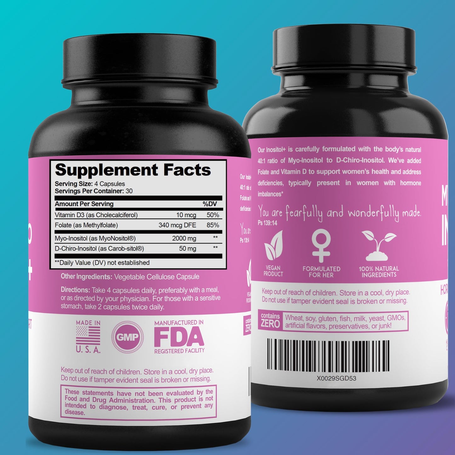 Premium Inositol Supplement - Myo-Inositol and D-Chiro Inositol Plus Folate and Vitamin OptifyBuy Supplements Australia
