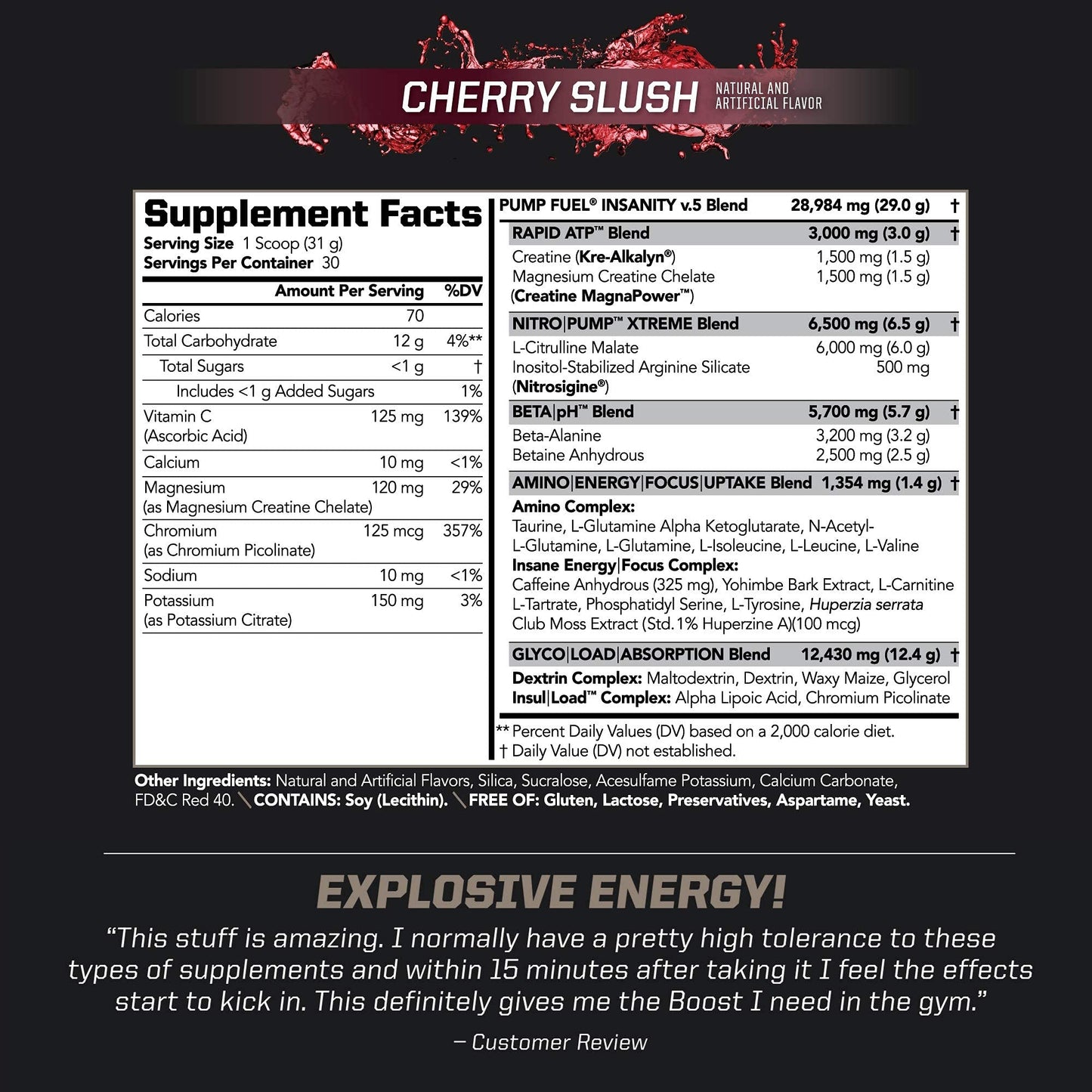 PMD Sports Ultra Pump Fuel Insanity - Pre Workout – Cherry Slush (30 Servings) Sports Omega Cuts Elite Thermogenic Fat Burner (90 Softgels)
