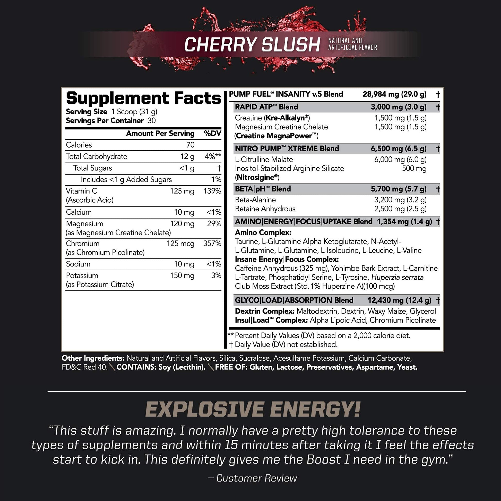 PMD Sports Ultra Pump Fuel Insanity - Pre Workout – Cherry Slush (30 Servings) Sports Omega Cuts Elite Thermogenic Fat Burner (90 Softgels)