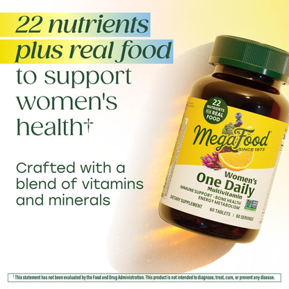 MegaFood Womens Multivitamin One Daily - Multivitamin for Women - Vitamin C, Vitamin D, Iron & B Vitamins - Bone, Energy Metabolism & Immune Support MegaFoodBuy Supplements Australia