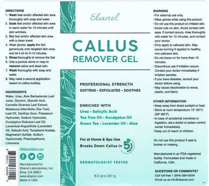 Ebanel Set of Professional Callus Remover for Feet, and Urea Cream 40% Plus Salicylic Acid 2%, Heel Foot Callus Remover Gel Exfoliator Dead Skin Cuticle Removal Toenail Softener Keratolytic Pedicure Ebanel buy supplements Au