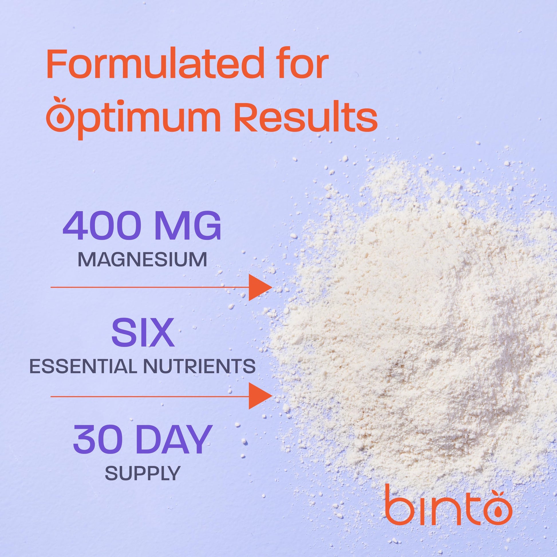 Binto Glow Down - Sleep Better & De-Stress with Our Berry Vanilla Magnesium Drink Mix, Made in USA, Sugar-Free, Preservative-Free, Gluten-Free Drink Mix (60 Day Supply) BintoBuy Supplements Australia