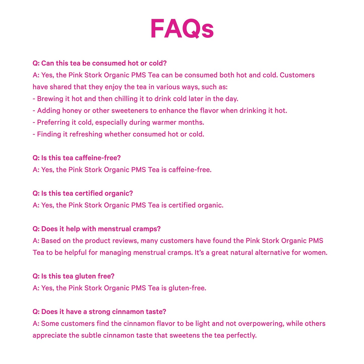 Pink Stork Organic PMS Tea for Hormone Balance, Mood Swings, Bloating, and Period Regularity - 8 Herbs - Vitex, Red Raspberry Leaf, Chamomile - Caffeine-Free - 15 Sachets, Hot or Iced Pink StorkBuy Supplements Australia