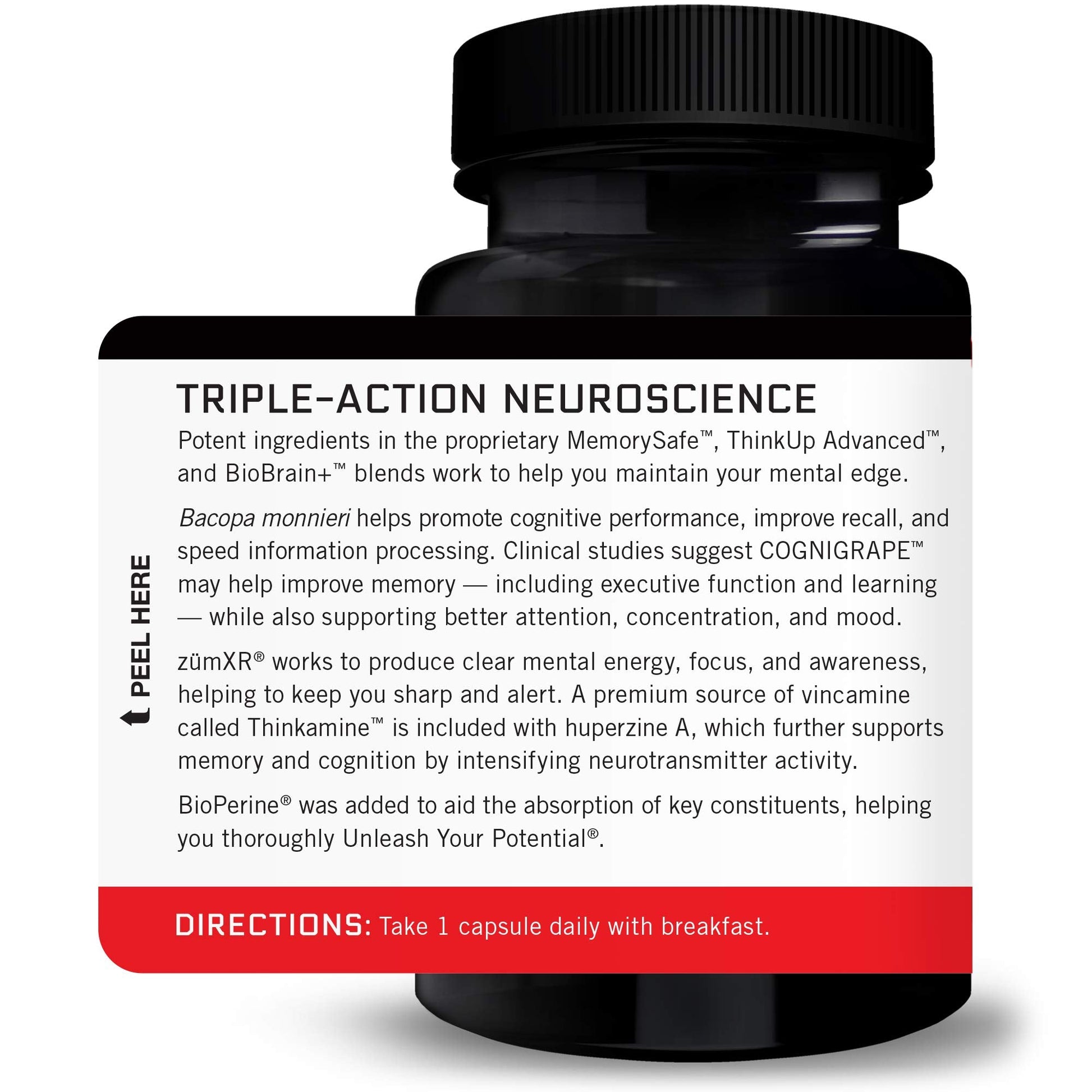 Force Factor Forebrain Nootropic Brain Supplement to Improve Memory, Boost Focus, Increase Mental Energy, and Support Brain Health with Caffeine, Bacopa, and Huperzine A, 30 Capsules Force FactorBuy Supplements Australia