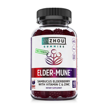 Zhou Nutrition Elder-Mune Sambucus Elderberry Gummies with Zinc and Vitamin C & vH Zhou NutritionBuy Supplements Australia