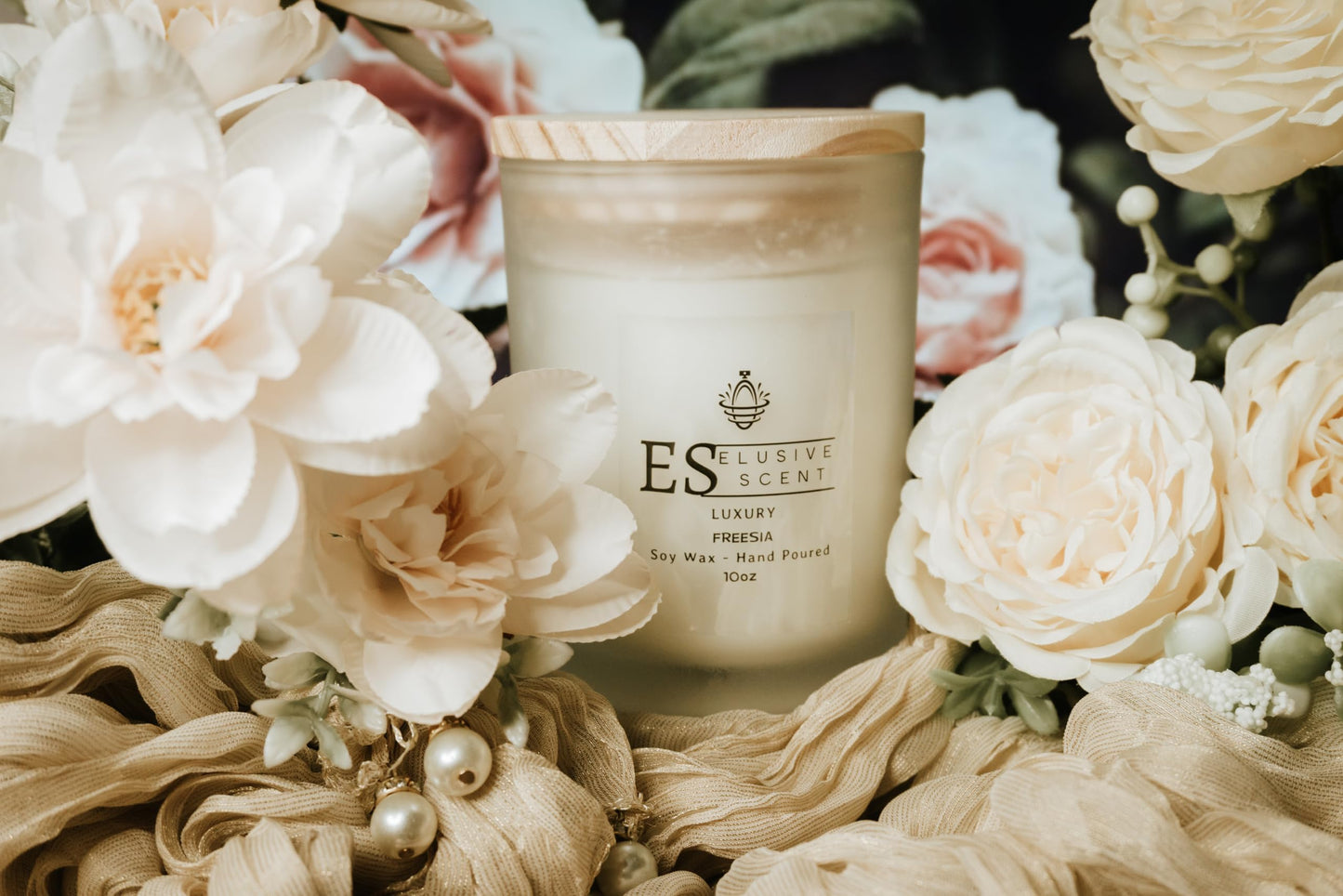 Freesia | 10oz | Luxury Candle | Scented Candle | Aromatherapy | Essential Fragrance Oils | 100% Soy Wax