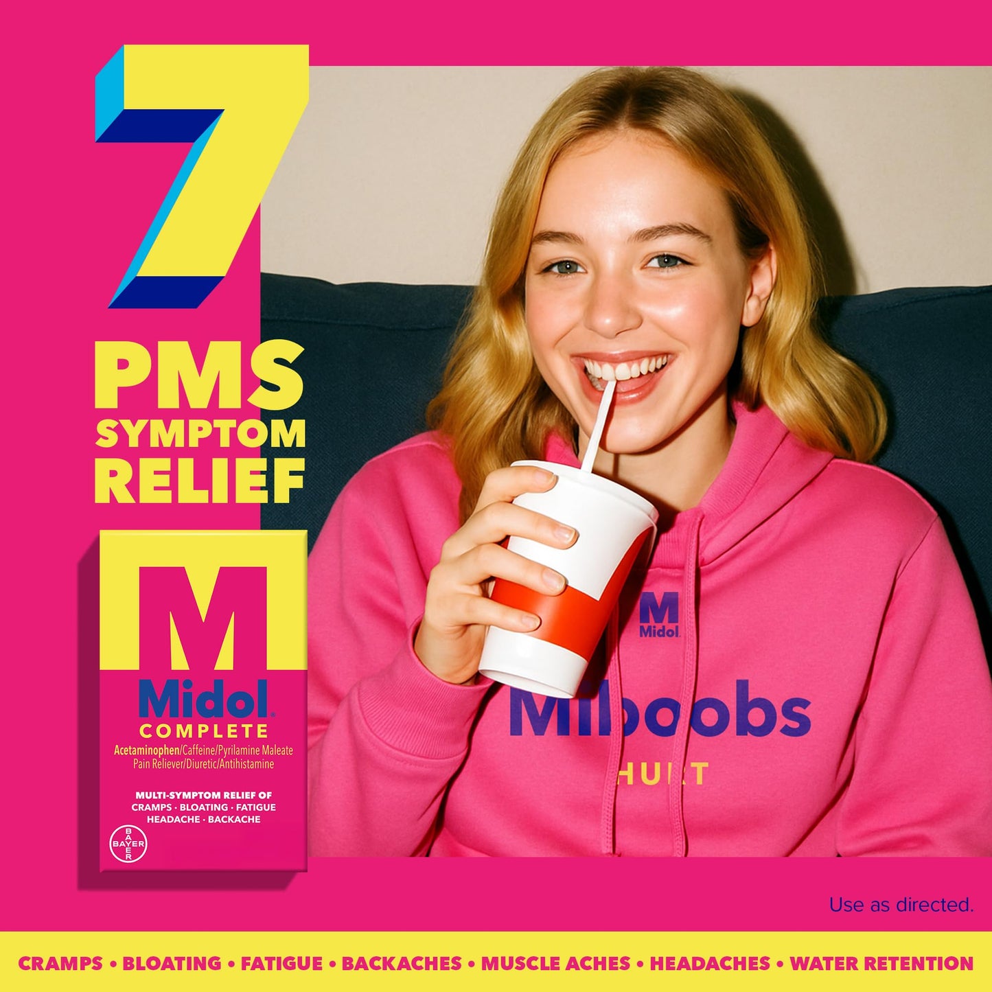 Midol Complete On The Go Caplets with Acetaminophen for Menstrual Symptom Relief, Period Cramp and Menstrual Pain Relief, 50 Count (25 Pouches of 2) MidolBuy Supplements Australia