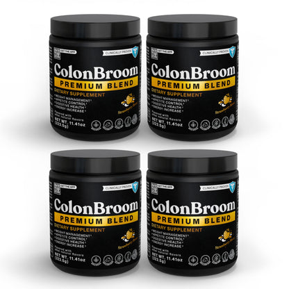 ColonBroom Premium Weight Management Supplement (Strawberry) - Colon Broom Psyllium Husk Fiber Powder Drink - Gluten Free, Non-GMO Colon Cleanse for Bloating Relief & Gut Health, 200 Servings ColonBroomBuy Supplements Australia