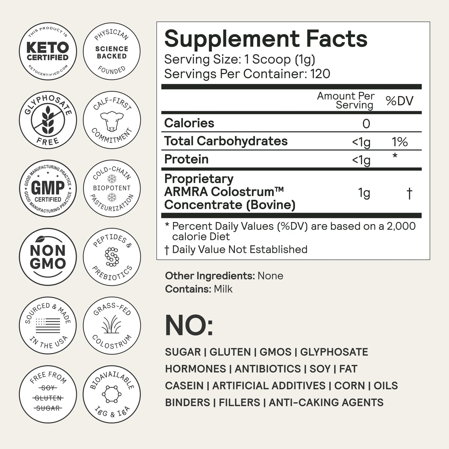 ARMRA Colostrum™ Premium Powder, Grass Fed, Gut Health Bloating Immunity Skin & Hair, Contains 400+ Bioactive Nutrients, Keto, Gluten & Fat Free (Vine Watermelon, Unflavored Bundle | 150 Servings) ARMRABuy Supplements Australia