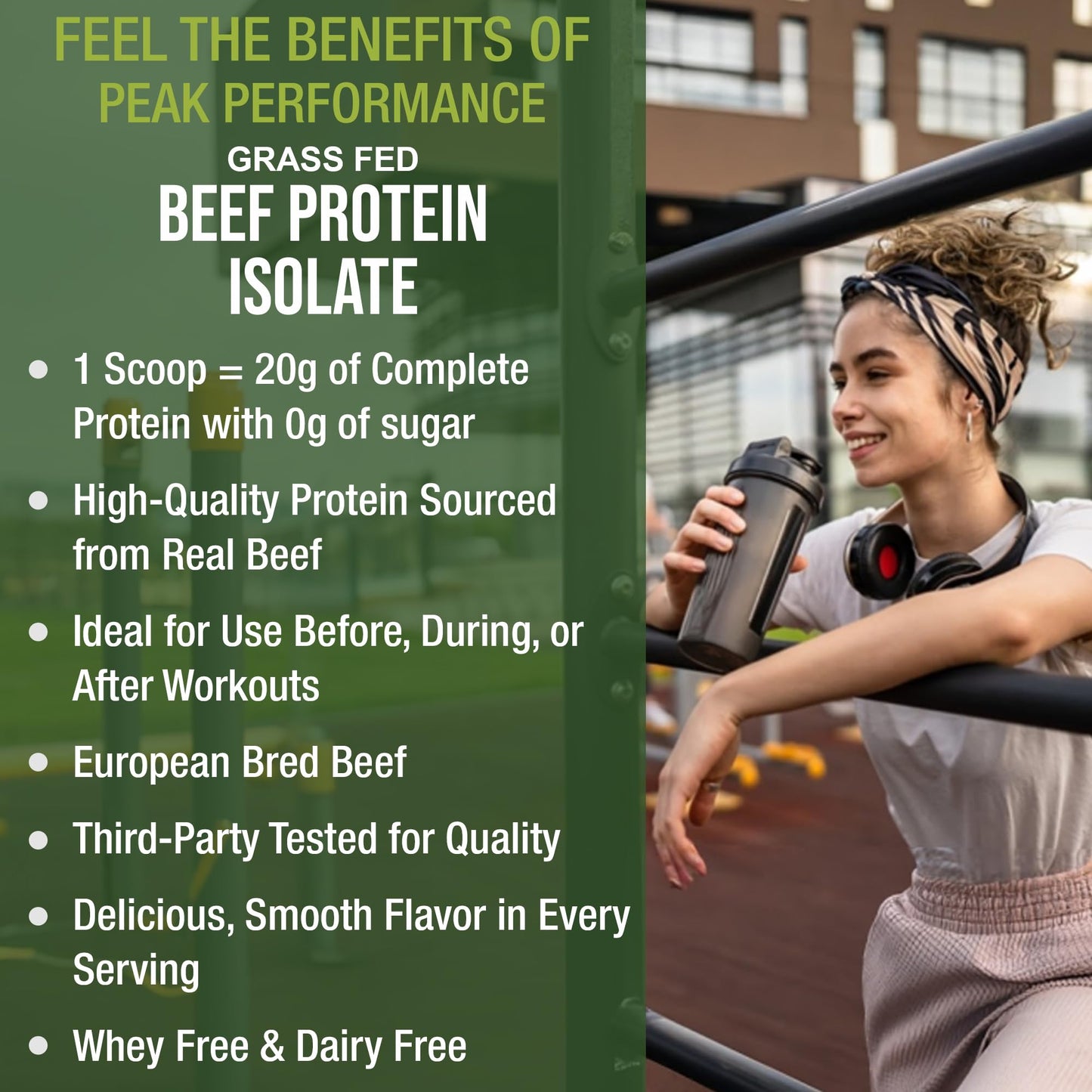 Grass Fed Beef Protein Powder - Lactose Free Great Tasting Beef Protein Isolate. Complete Animal Based Non Dairy Paleo Carnivore Supplement for Prime Muscle Building. No Whey. Vanilla Flavor Peak PerformanceBuy Supplements Australia