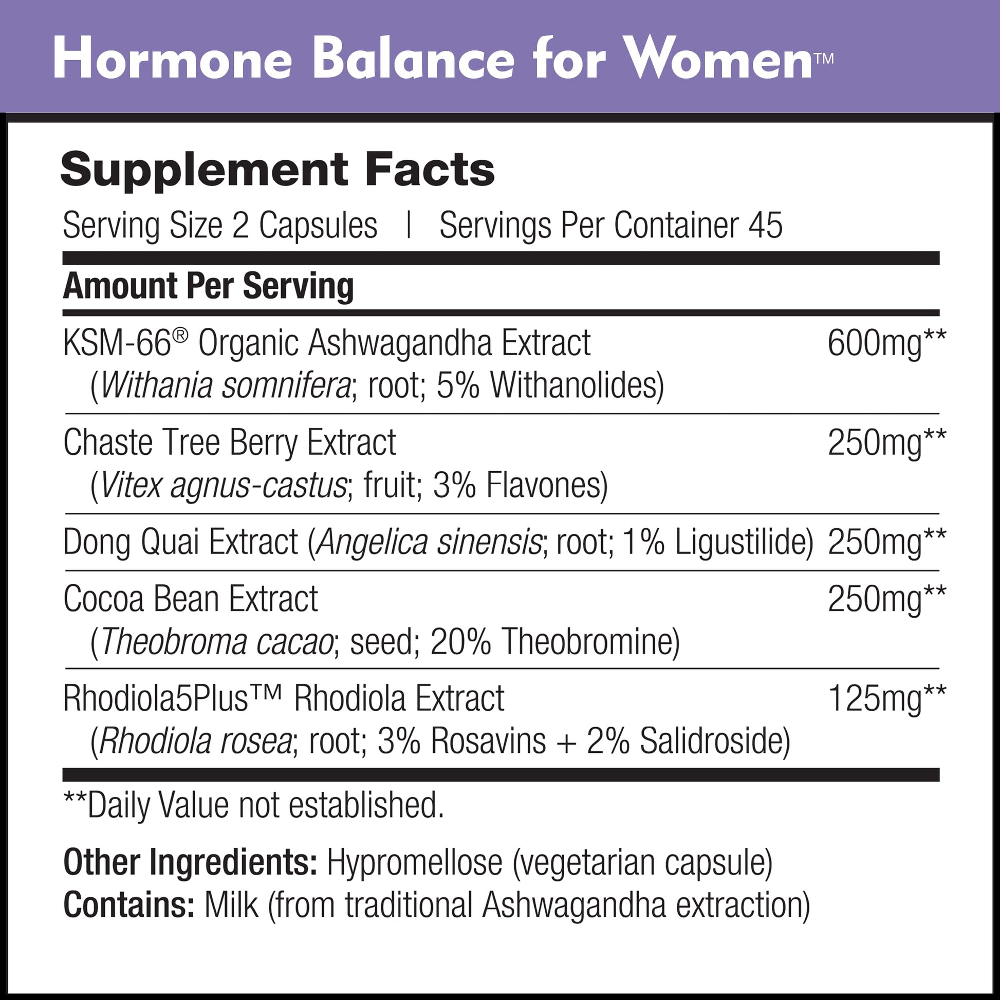 Hormone Balance for Women - Natural Mood Supplement - PMS Relief and Menopause Support | Featuring Clinically Studied KSM-66 Ashwagandha (90 Capsules) DailyNutraBuy Supplements Australia