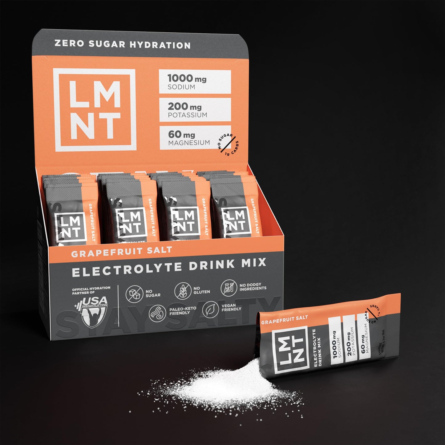 LMNT Zero Sugar Electrolytes - Grapefruit Salt | Drink Mix | 30 Count Drink LMNTBuy Supplements Australia