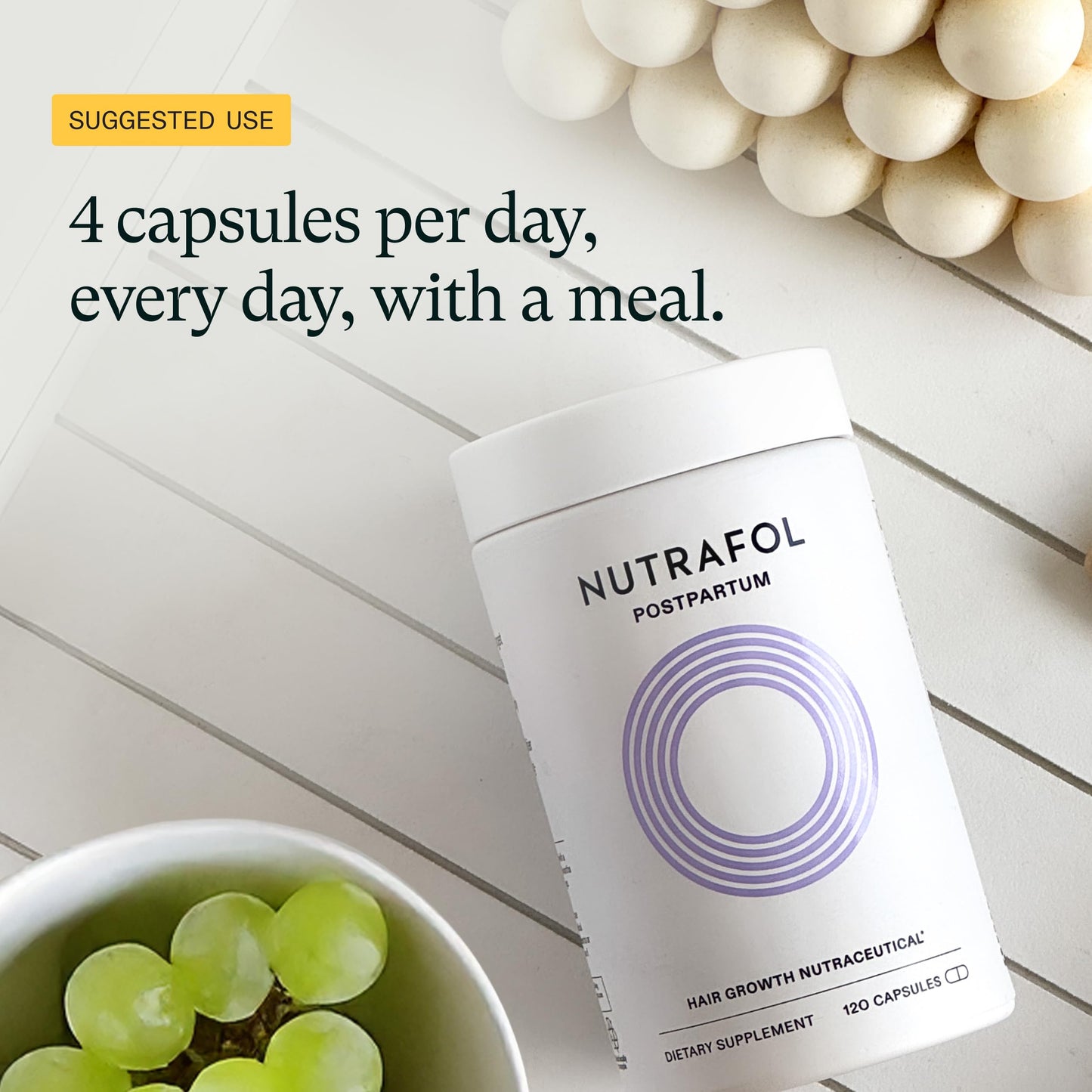 Nutrafol Postpartum Hair Growth Supplements, Clinically Tested for Visibly Thicker Hair and Less Shedding, Breastfeeding-friendly - 1 Month Supply NutrafolBuy Supplements Australia
