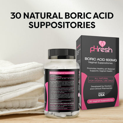 ACE NUTRITION pHresh Boric Acid Suppositories for Women, Suppositories for Odor Use, Natural Feminine Care Supports Vaginal Health & Promotes Healthy pH Balance - Made in USA ACE NUTRITIONBuy Supplements Australia