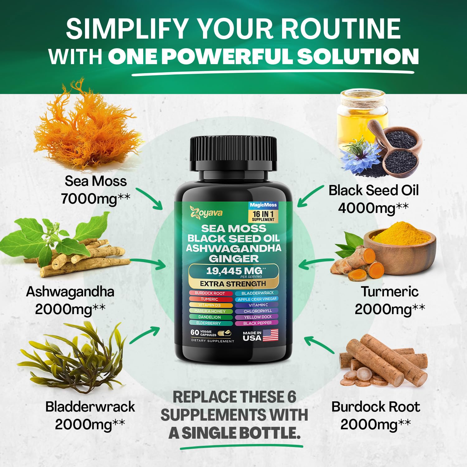 Zoyava Sea Moss 16-in-1 and Saffron 6-in-1 Bundle ZoyavaBuy Supplements Australia