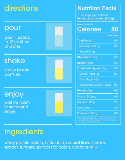 GRAMMS Clear Protein Powder 20G Protein for Women & Men | Lactose Free, Grass-Fed Whey Isolate, Gluten Free, Zero Sugar, Gut Friendly, Non-Bloating