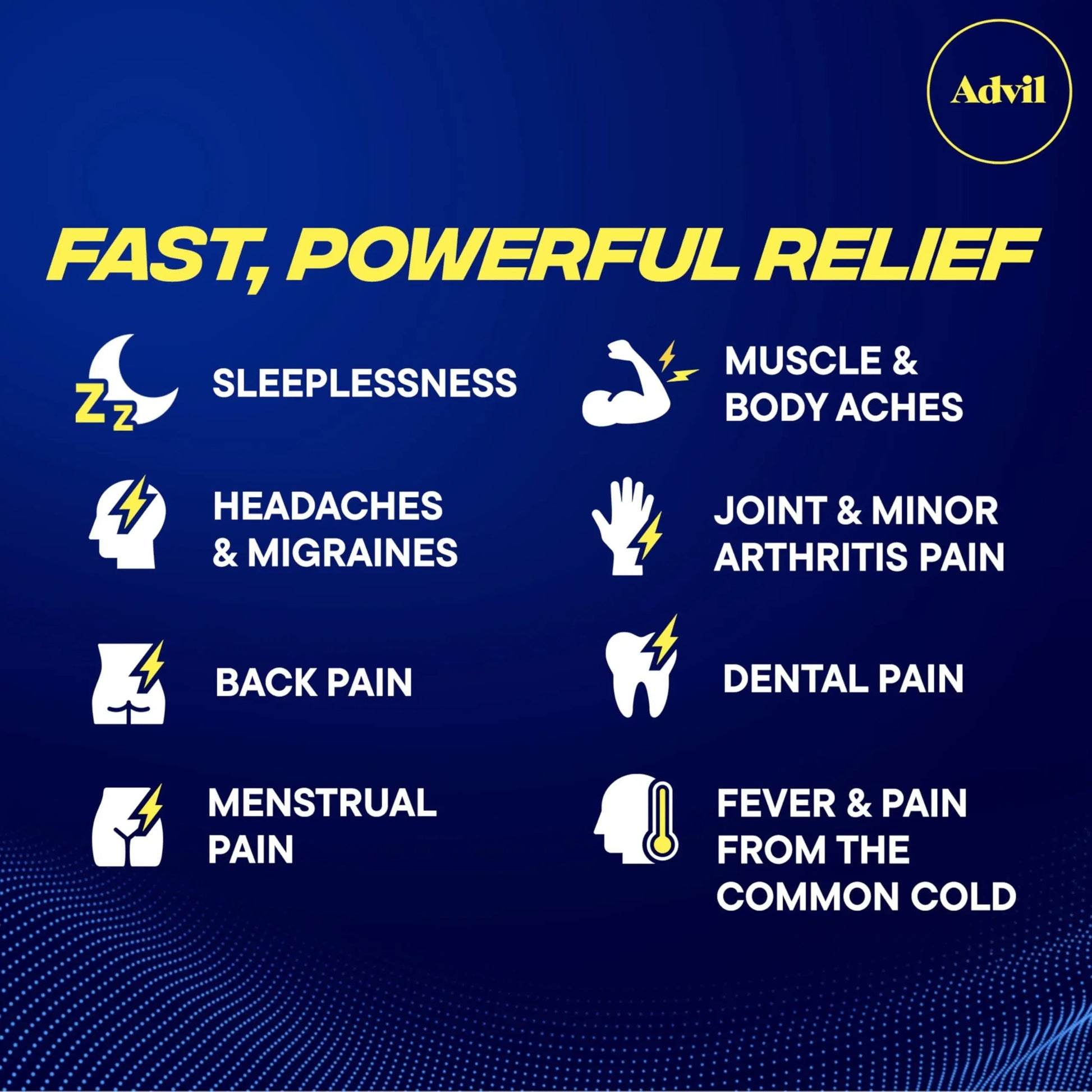 Advil PM Pain Reliever and Nighttime Sleep Aid, Ibuprofen for Pain Relief and Diphenhydramine Citrate for a Sleep Aid - 120 Coated Caplets and Pain Reliever and Fever Reducer, 10 Count Tablets AdvilBuy Supplements Australia