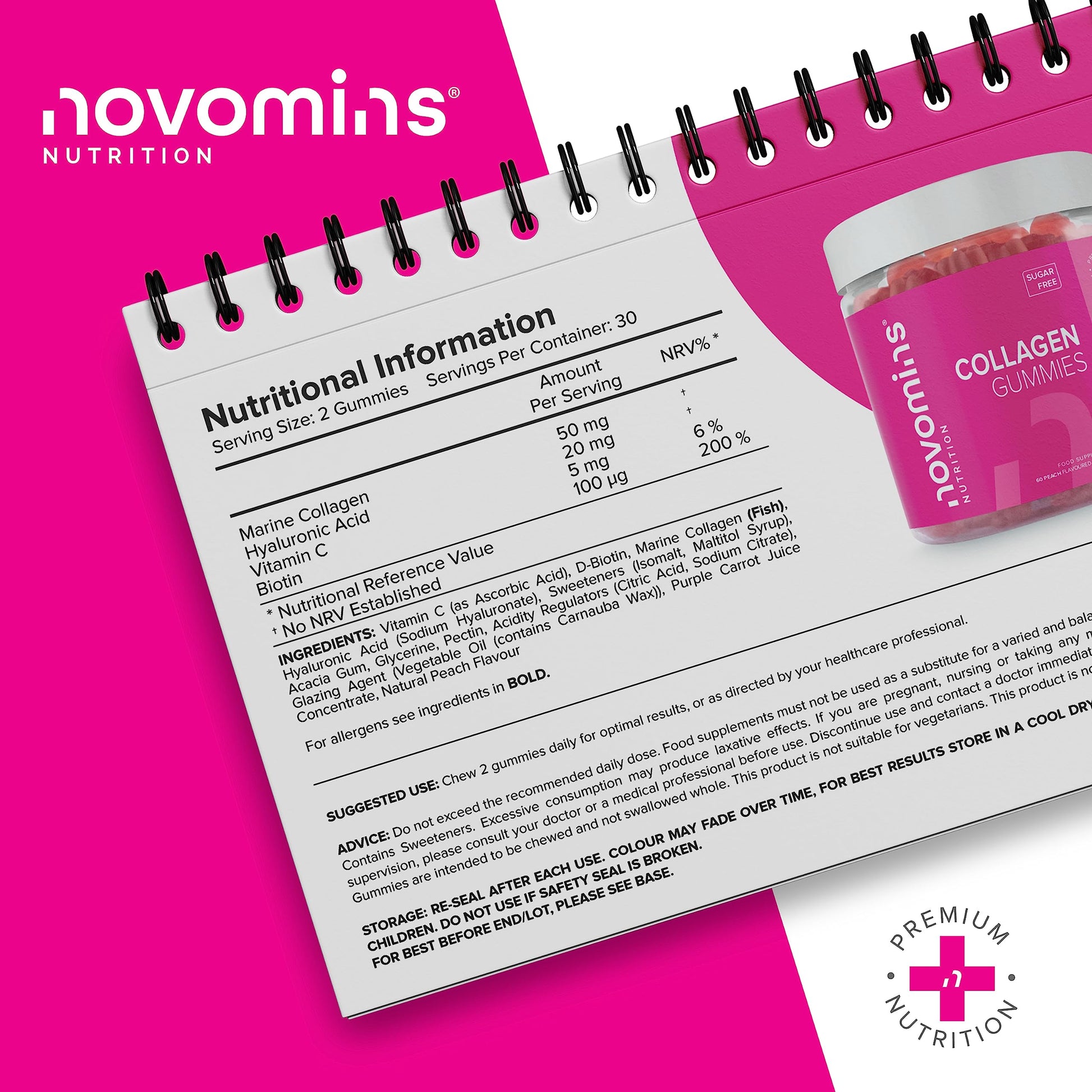 Collagen Gummies - Sugar Free Marine Collagen Gummies - Superior Type 1 Hydrolysed Collagen novominsBuy Supplements Australia