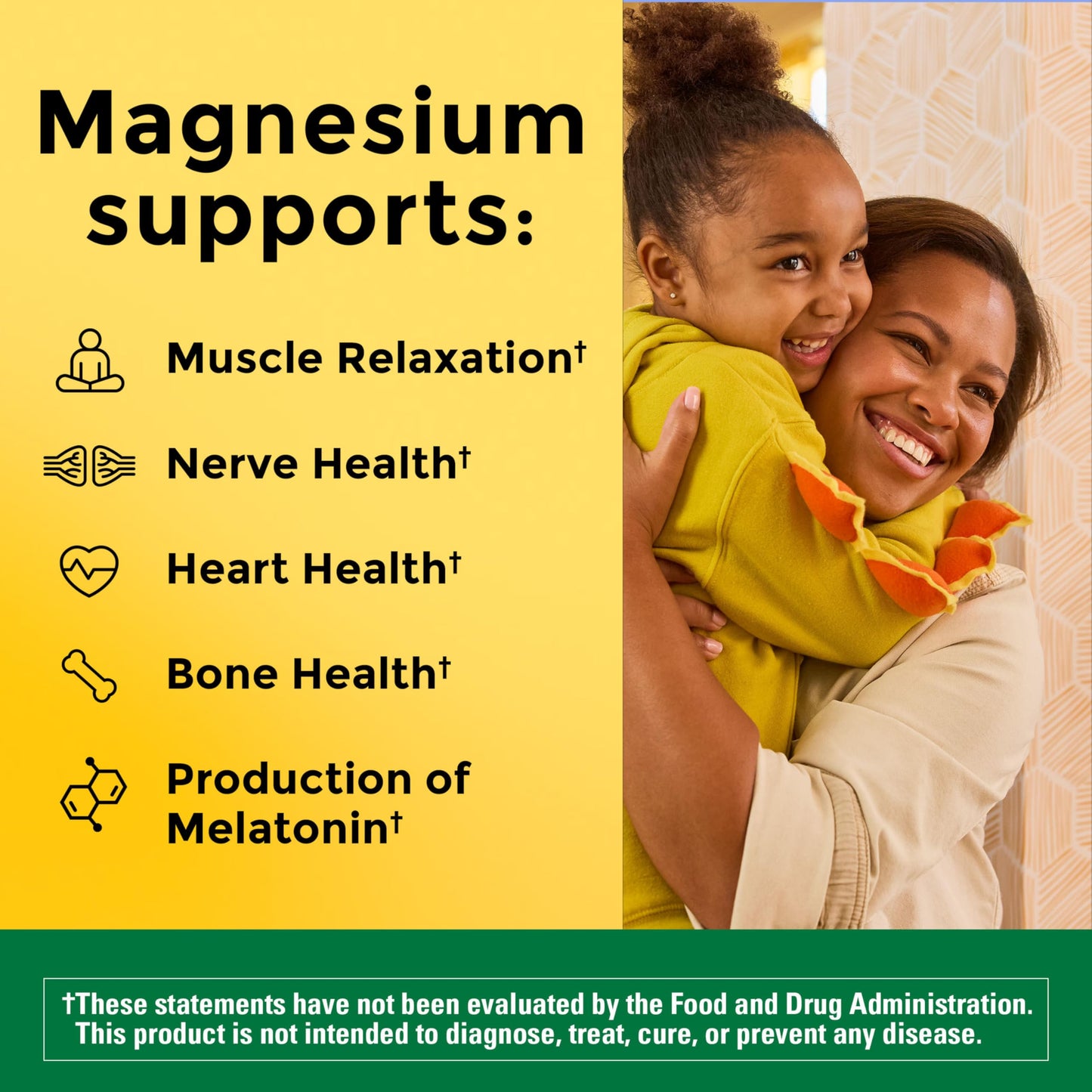 Nature Made Magnesium Oxide 250 mg, Magnesium Supplements for Men and Women, Support for Muscle, Heart