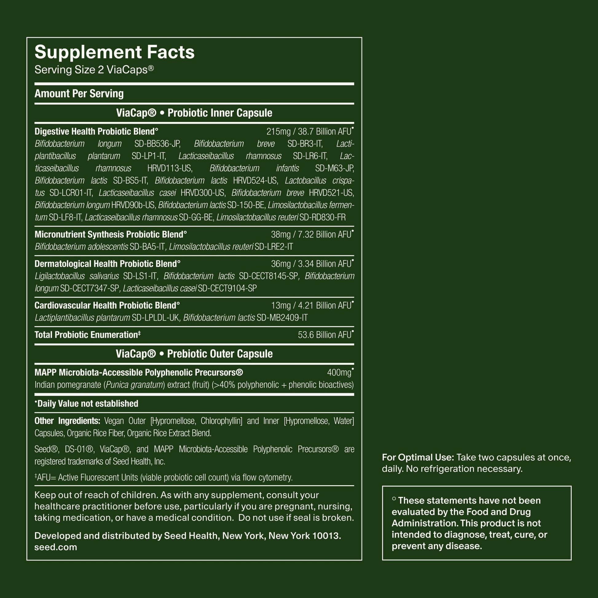 Seed DS-01 Daily Synbiotic - Prebiotic and Probiotic for Women & Men - Digestive Health, Gut Health, Immune Support, Bloating & Constipation Relief - Vegan & Shelf-Stable - 60 Capsules (30-Day Supply) Visit the Seed StoreBuy Supplements Australia