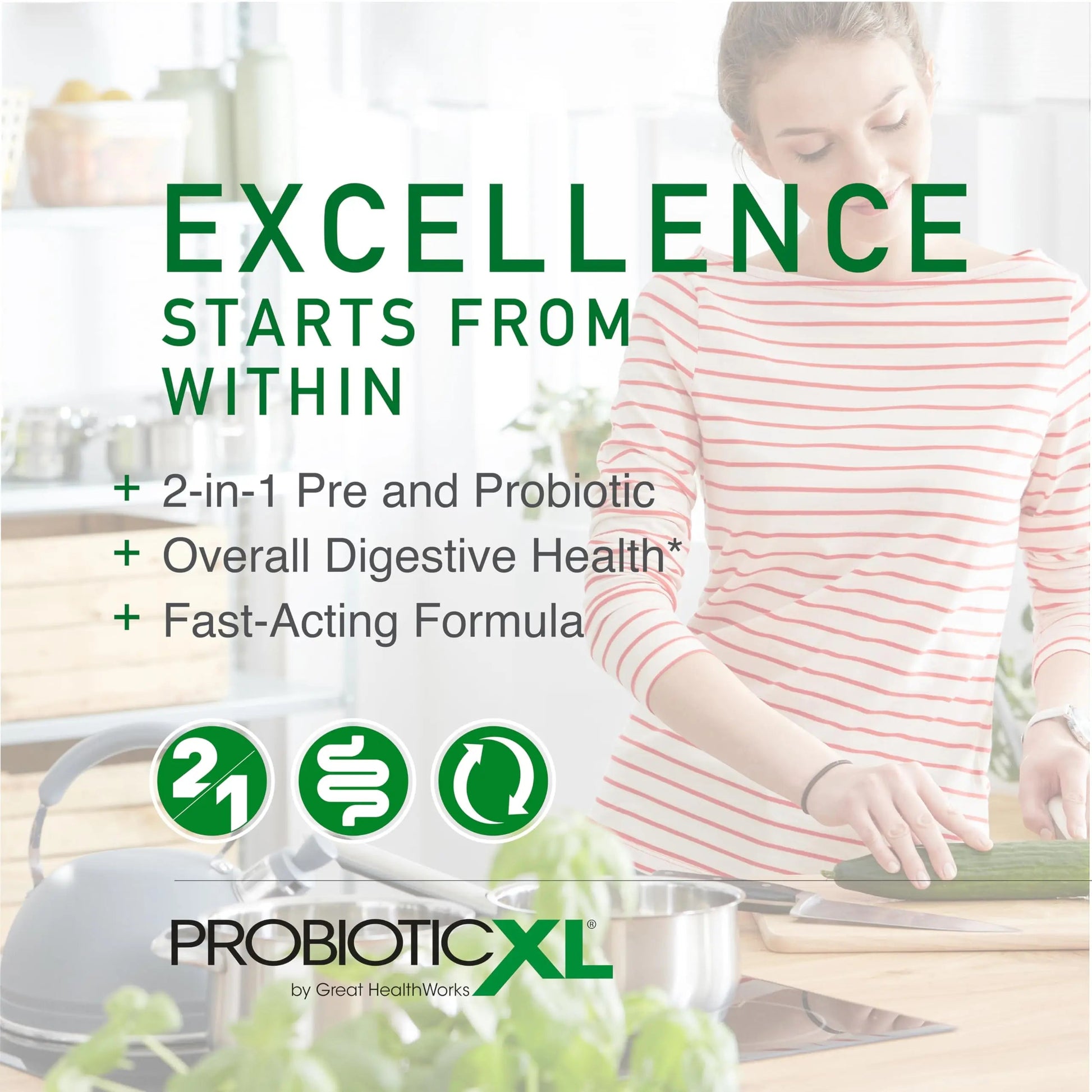 OmegaXL ProbioticXL - Probiotic & Prebiotic, Shelf Stable - Blend 11 Strains - Promote Healthy Gut Flora Growth, 12.5 Billion CFU - Non-GMO, Gluten-Free - 30 Veggie Caps OmegaXL buy supplements Au