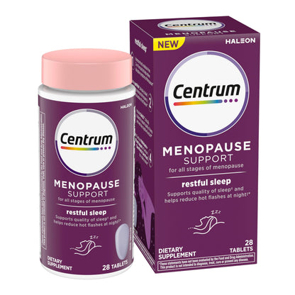 Centrum Restful Sleep Menopause Support Tablets, Supplement with Clinically Studied DailyZz and geniVida, 28 Count CentrumBuy Supplements Australia