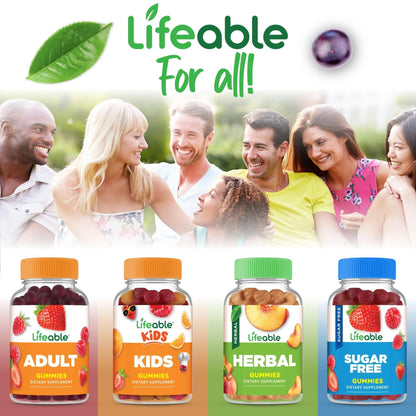 Lifeable Sugar Free Multivitamin for Men Gummies | with Iron and 18 Essential Vitamins and Minerals | Sugar Free Vitamins | 90 Gummies Lifeable