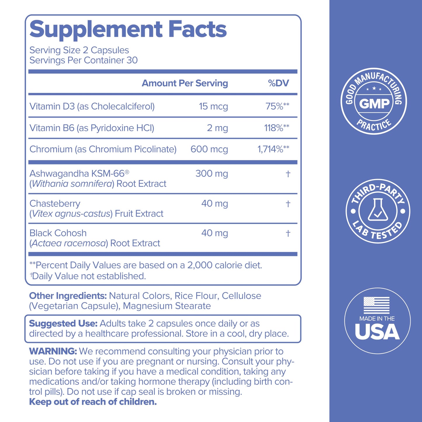 O Positiv MENO Vitamins for Menopause - Hormone-Free Menopause Supplement for Women - Black Cohosh & Ashwagandha KSM-66 - Helps Relieve Hot Flashes, Night Sweats, Mood Swings - 30 Servings (Pack of 1) O PositivBuy Supplements Australia