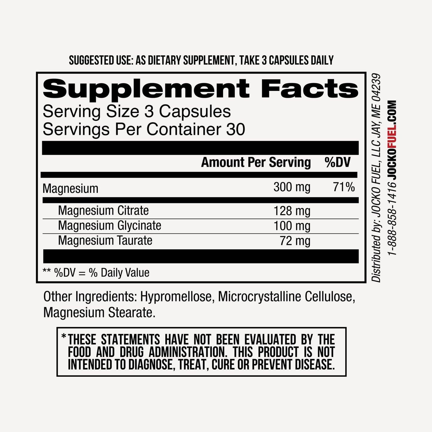 Jocko Fuel Magnesium Complex Supplement - Magnesium Glycinate, Citrate, & Taurate Capsules Dietary Supplement for Muscle Recovery & Relaxation, Heart, Nerve, Bone Support, & Sleep 30-Day Supply Jocko FuelBuy Supplements Australia