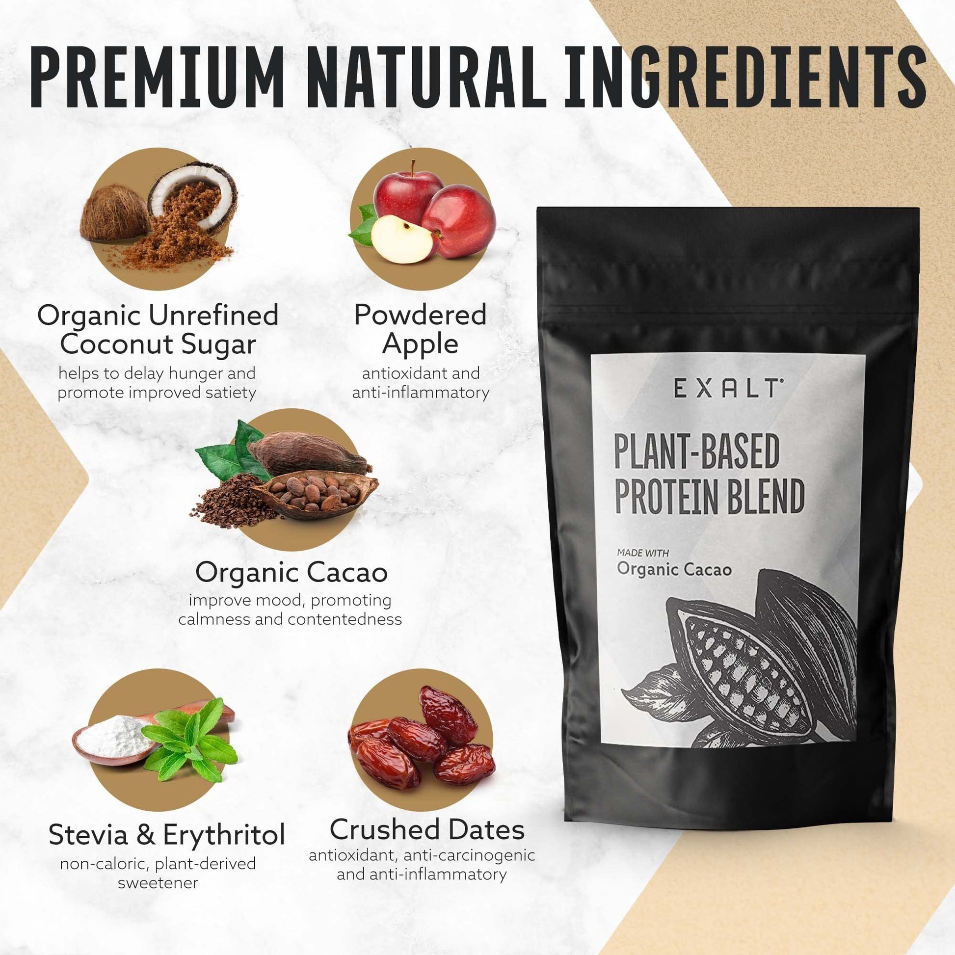 EXALT Vegan Protein Powder - 100% Plant-Based – Gluten Free - Keto Friendly EXALTBuy Supplements Australia
