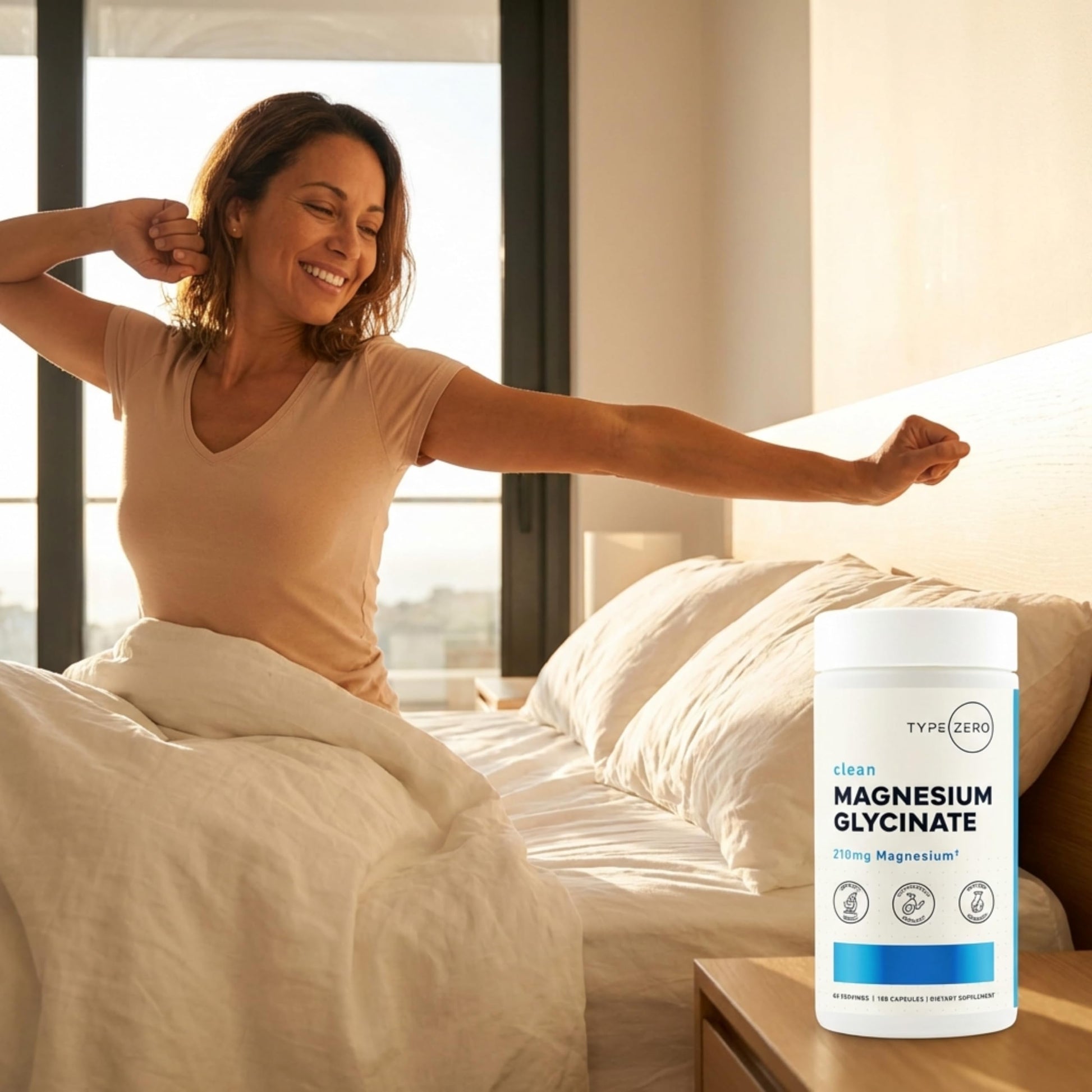 Type Zero Magnesium Glycinate (210mg | 180 Capsules) Pure, Non-GMO, Gluten Free, Natural High Absorption Magnesium Supplement Type ZeroBuy Supplements Australia