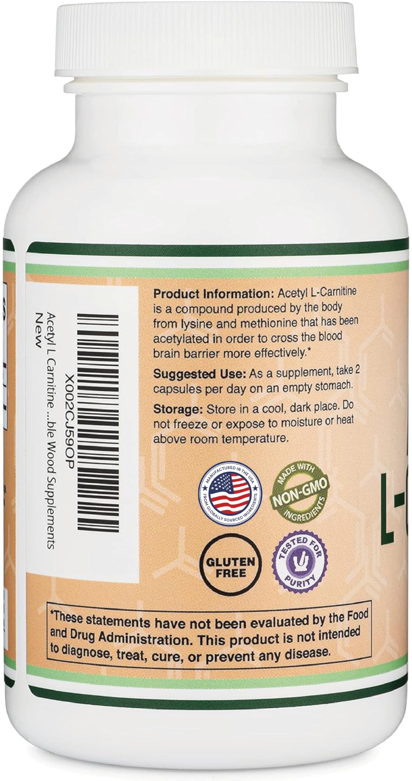 Acetyl L-Carnitine 1,000mg Per Serving, 150 Capsules (ALCAR for Brain Function Support, Memory, Attention, and Stamina) Acetyl L Carnitine That is Third Party Tested by Double Wood Double Wood SupplementsBuy Supplements Australia