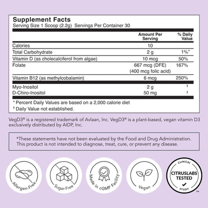 Rael Hormone Balance for Women, Inositol Powder Supplement - Vitamin B8, 40:1 Proven Ratio, Folic Acid for Ovarian Function (30 Servings) RaelBuy Supplements Australia