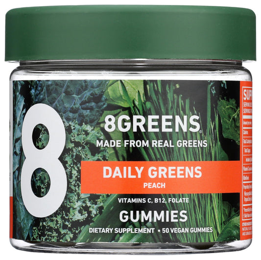 8Greens Daily Greens Gummies - Superfood Booster, Energy & Immune Support - NutriGlobal
