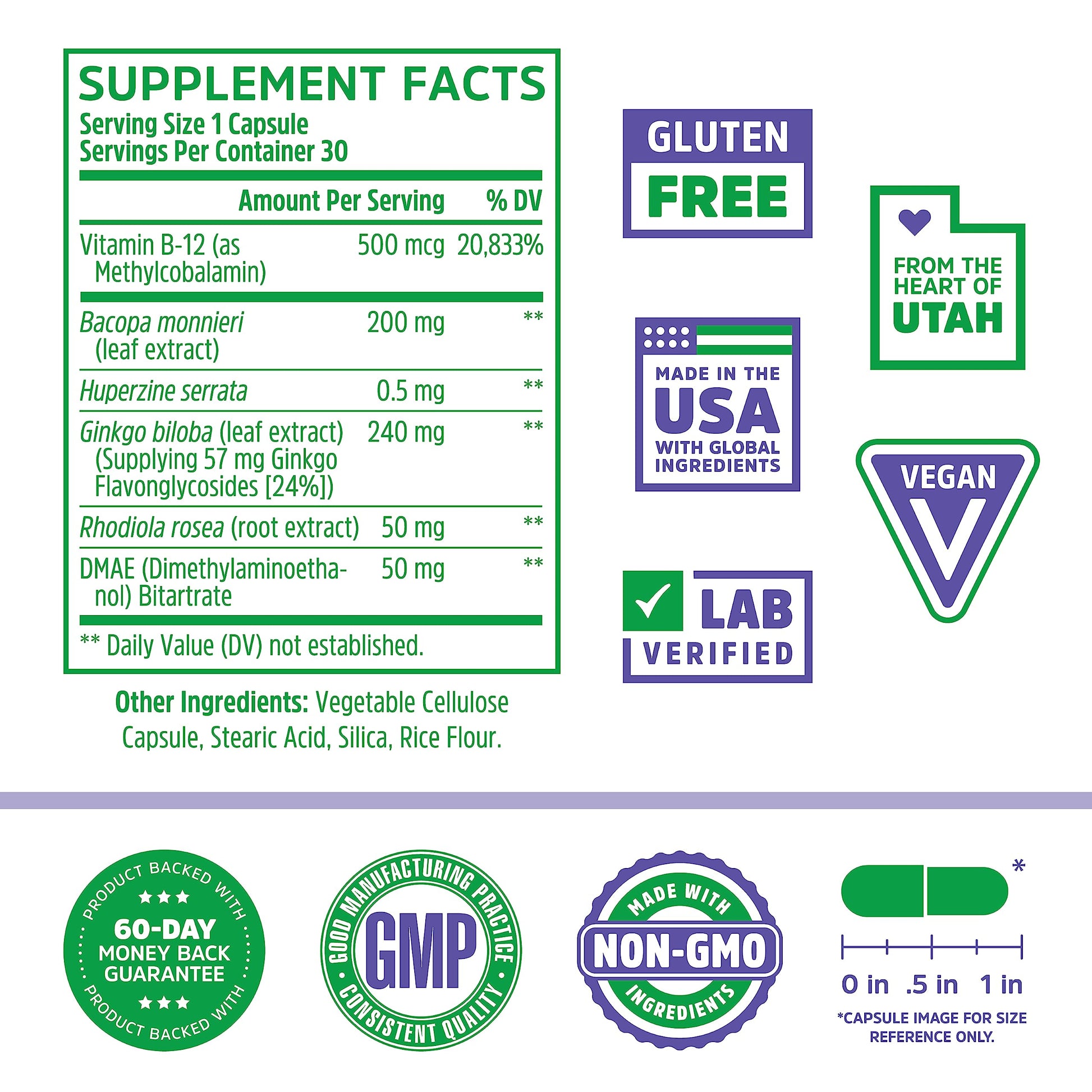 Zhou Neuro Peak Brain Support Supplement | Memory, Focus & Clarity Formula | DMAE ZhouNutritionBuy Supplements Australia